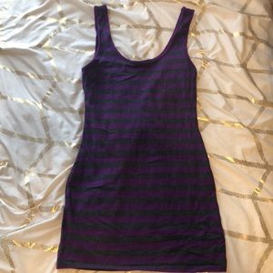 Gray/purple Size Small Mini Tank Dress